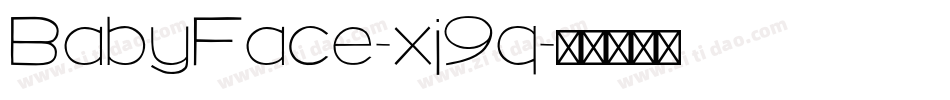 BabyFace-xj9q字体转换