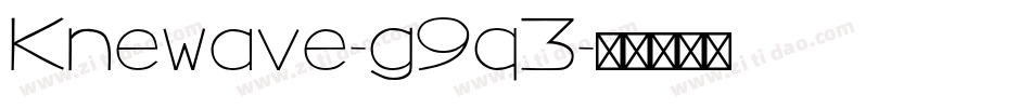 Knewave-g9q3字体转换