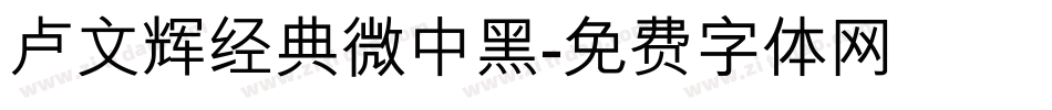 卢文辉经典微中黑字体转换