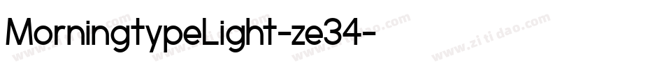 MorningtypeLight-ze34字体转换