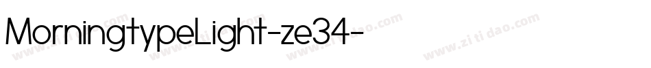 MorningtypeLight-ze34字体转换