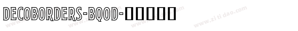 Decoborders-Bq0d字体转换