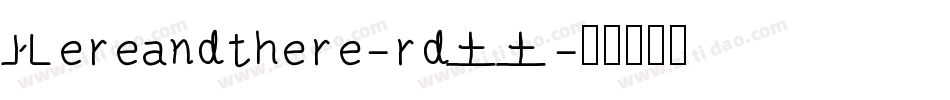 Hereandthere-rdKK字体转换