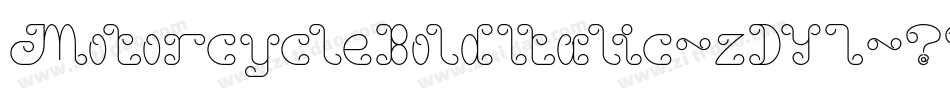 MotorcycleBoldItalic-zDY1字体转换