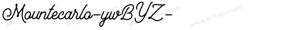 Mountecarlo-ywBYZ字体转换