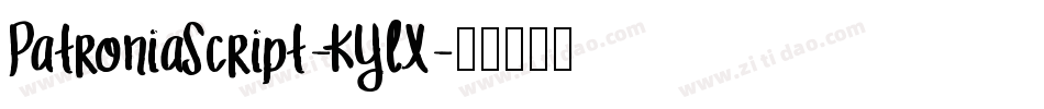 PatroniaScript-KYlX字体转换