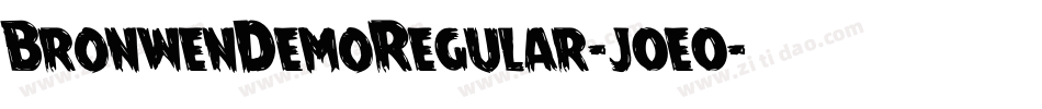 BronwenDemoRegular-j0e0字体转换
