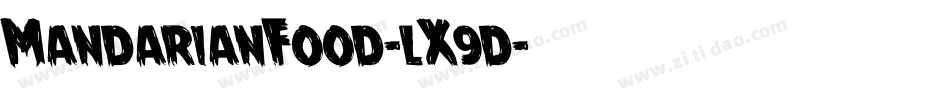 MandarianFood-lX9d字体转换