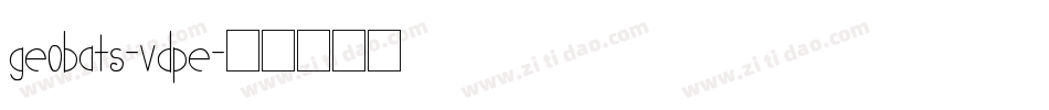 Geobats-vDpE字体转换