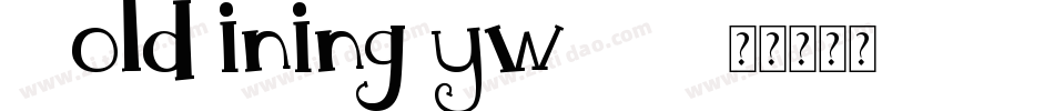 BoldLining-yw3GZ字体转换
