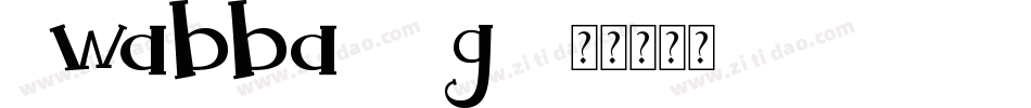 Swabba-G3gZ字体转换