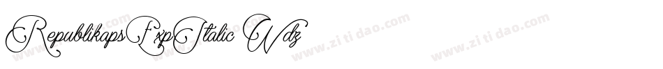 RepublikapsExpItalic-Wdz字体转换