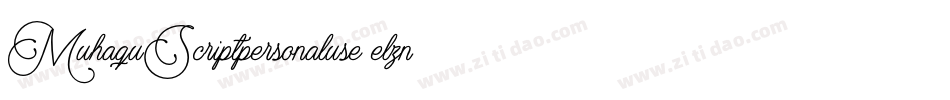MuhaquScriptpersonaluse-elzn字体转换