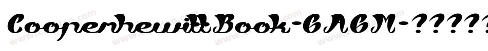 CooperhewittBook-6A6M字体转换
