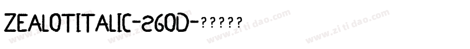 ZealotItalic-28od字体转换