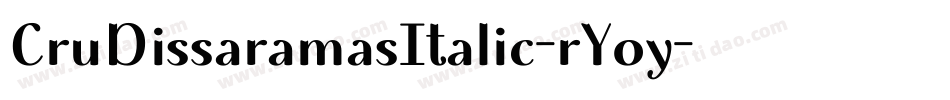 CruDissaramasItalic-rYoy字体转换