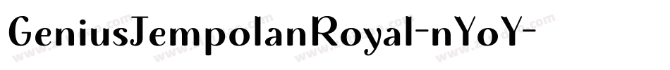 GeniusJempolanRoyal-nYoY字体转换