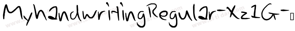 MyhandwritingRegular-Xz1G字体转换