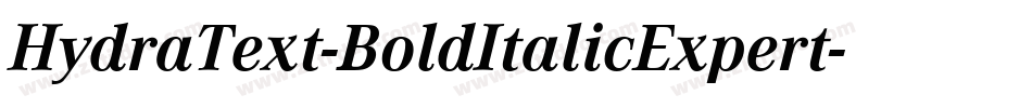 HydraText-BoldItalicExpert字体转换