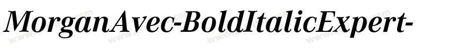 MorganAvec-BoldItalicExpert字体转换