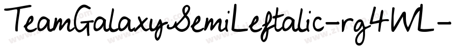 TeamGalaxySemiLeftalic-rg4WL字体转换