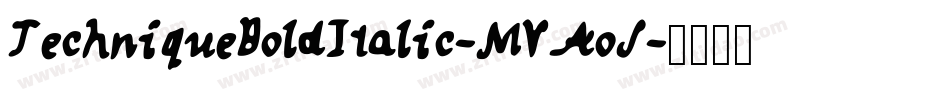 TechniqueBoldItalic-MVAoJ字体转换