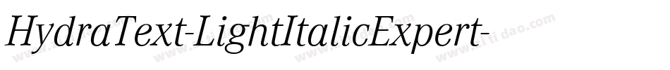HydraText-LightItalicExpert字体转换