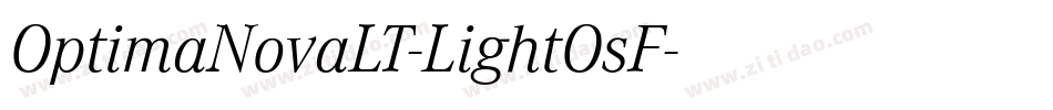 OptimaNovaLT-LightOsF字体转换