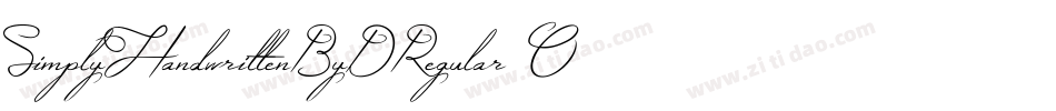 SimplyHandwrittenByDRegular-2OOno字体转换
