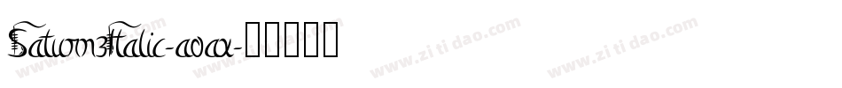 Saturn3Italic-a0ax字体转换