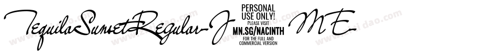 TequilaSunsetRegular-J8ME字体转换