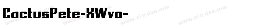 CactusPete-XWvo字体转换