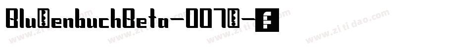 BlumenbuchBeta-OO7P字体转换