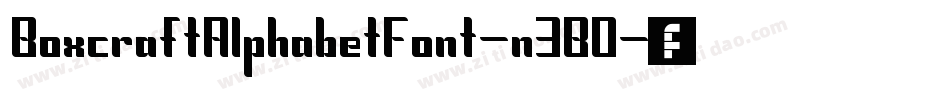 BoxcraftAlphabetFont-n3B0字体转换