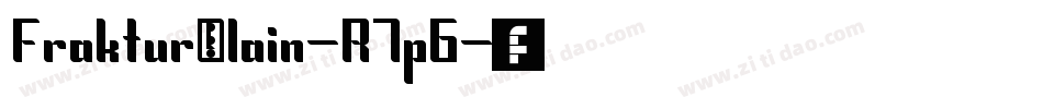 FrakturPlain-R7p6字体转换