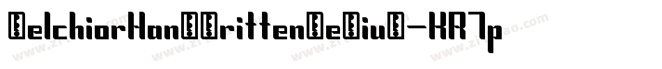 MelchiorHandwrittenMedium-KR7p字体转换