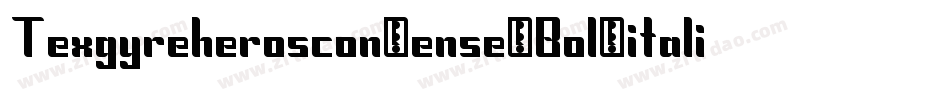 TexgyreheroscondensedBolditalic-R3B6字体转换