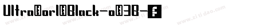 UltraworldBlack-oM3B字体转换