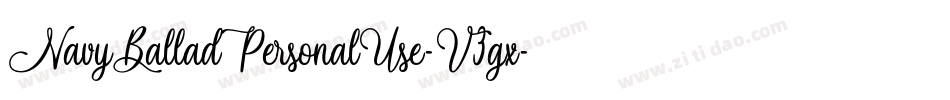 NavyBalladPersonalUse-V3gx字体转换