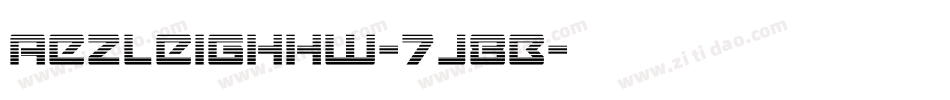 Aezleighhw-7j8B字体转换