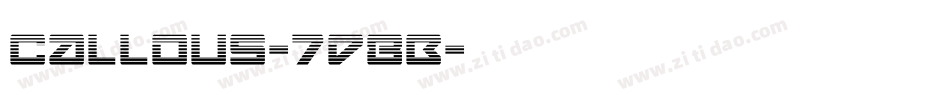 Callous-7D8B字体转换