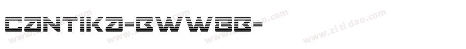 Cantika-BWW8B字体转换