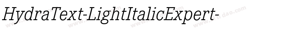 HydraText-LightItalicExpert字体转换