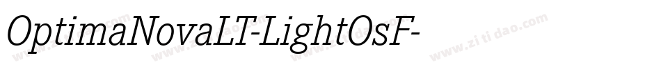 OptimaNovaLT-LightOsF字体转换