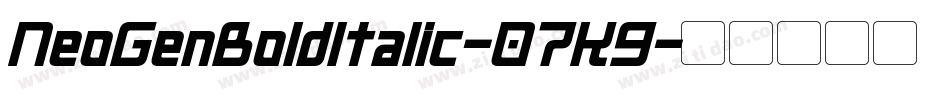 NeoGenBoldItalic-07K9字体转换