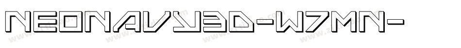 NeoNavy3D-w7mn字体转换