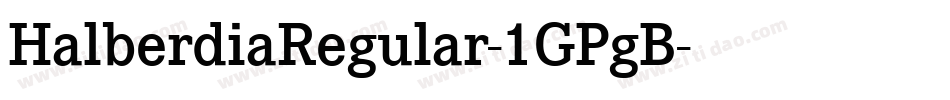 HalberdiaRegular-1GPgB字体转换