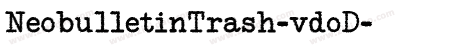 NeobulletinTrash-vdoD字体转换