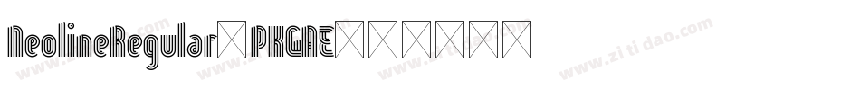 NeolineRegular-PKGAE字体转换