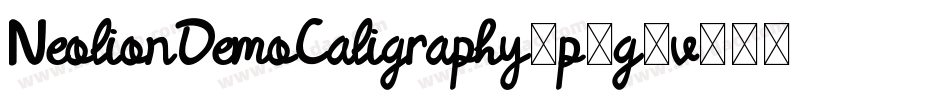 NeolionDemoCaligraphy-p7g4v字体转换 NeolionDemoCaligraphy-p7g4v字体转换